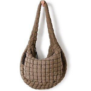 Quilted Carryall Tote Bag for Women - Crossbody Large Hobo Lightweight